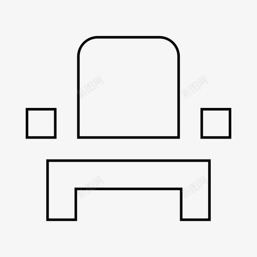 活动座椅物料线图标svg_新图网 https://ixintu.com 活动座椅 物料线