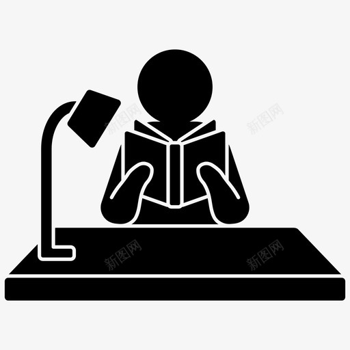 书房书图书馆图标svg_新图网 https://ixintu.com 书 书房 人 图书馆 学生 阅读
