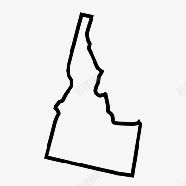爱达荷州美国地理图标图标