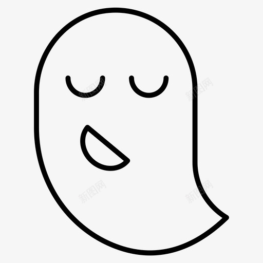 鬼魂嘘声万圣节图标svg_新图网 https://ixintu.com 万圣节 万圣节的细线图标 嘘声 恐怖 鬼魂