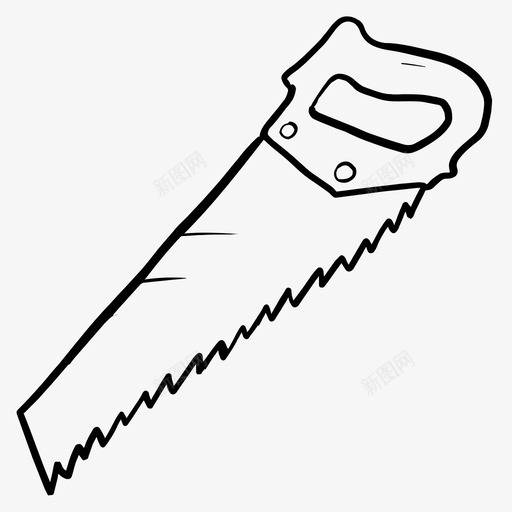 锯diy固定图标svg_新图网 https://ixintu.com diy 固定 工具 手绘 锯