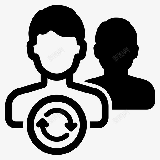 切换用户更改组图标svg_新图网 https://ixintu.com pixa 切换用户 刷新 成员 更改 组