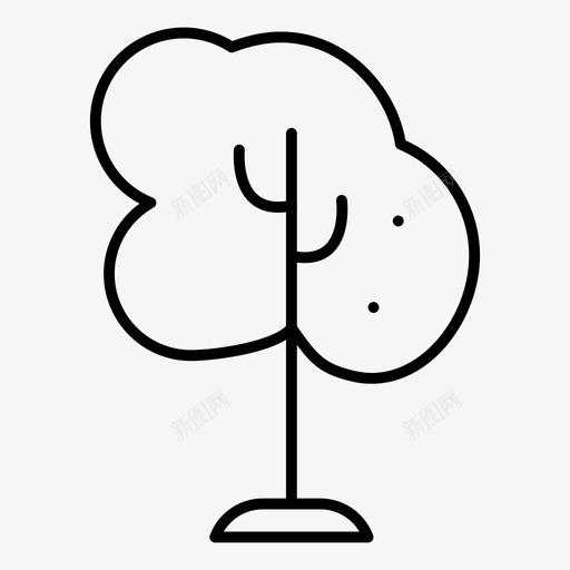 树林园图标svg_新图网 https://ixintu.com 园 木材 林 树 自然 自然生态细线