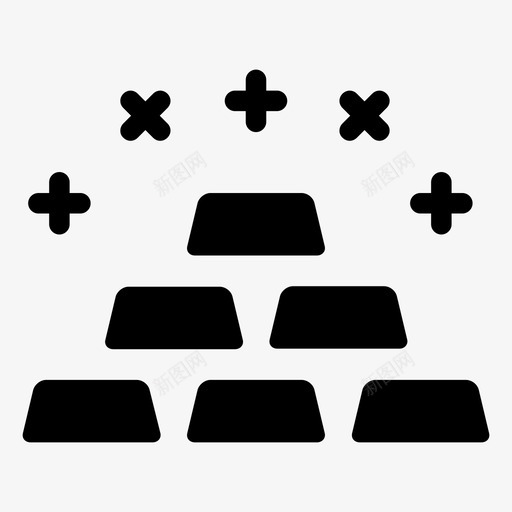 黄金金条海盗铭文图标svg_新图网 https://ixintu.com 海盗铭文 金条 黄金