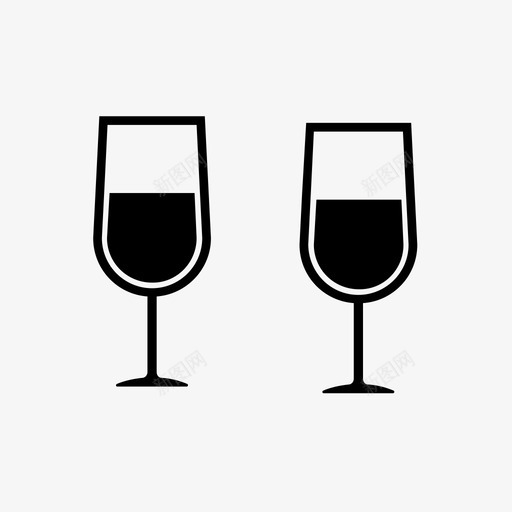 酒杯约会聚会图标svg_新图网 https://ixintu.com 约会 聚会 酒杯