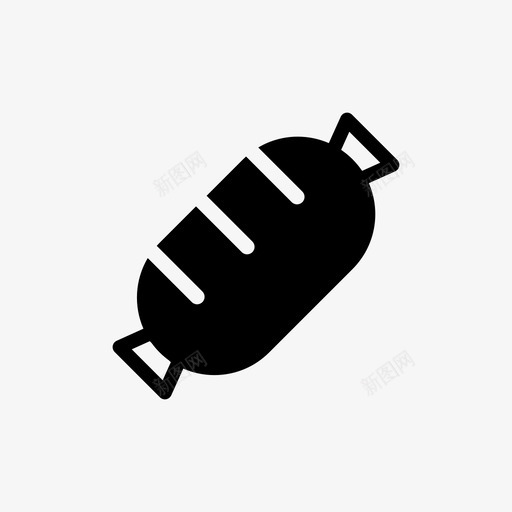 香肠食物美食家图标svg_新图网 https://ixintu.com 早餐固体图标集 猪肉 美食家 肉 食物 香肠