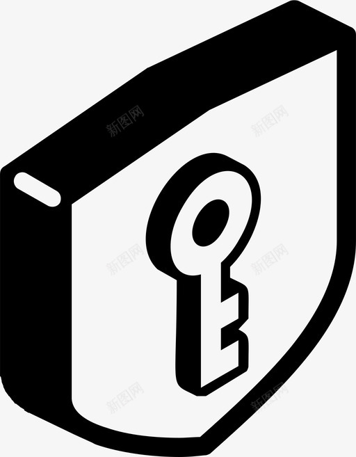 屏蔽钥匙锁图标svg_新图网 https://ixintu.com isometrix 安全 屏蔽 私人 钥匙 锁