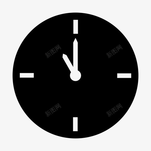 钟十一点小时图标svg_新图网 https://ixintu.com 十一点 小时 时间 钟