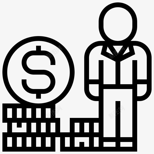 金钱男人成功的事业图标svg_新图网 https://ixintu.com 成功的事业 男人 金钱