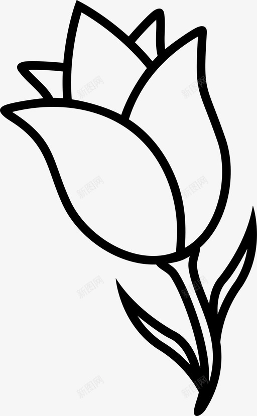 花植物树图标svg_新图网 https://ixintu.com 树 植物 花 郁金香