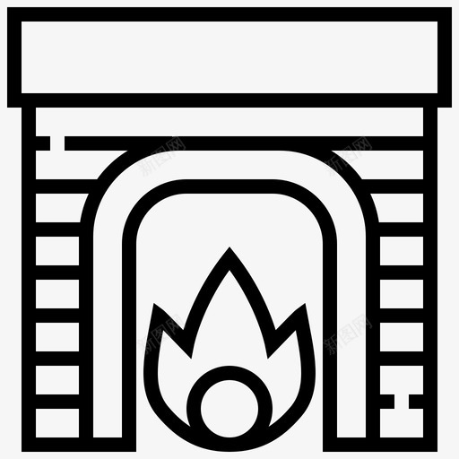 壁炉家具加热器图标svg_新图网 https://ixintu.com 加热器 加热器和壁炉 壁炉 家具 温度