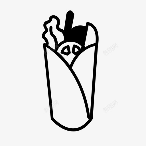 沙瓦玛咖啡店美食图标svg_新图网 https://ixintu.com 咖啡店 沙瓦玛 素食主义者 美食