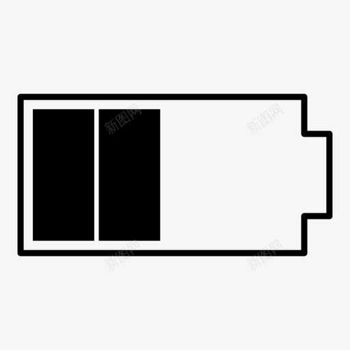 电池电池状态一半图标svg_新图网 https://ixintu.com 一半 状态栏 电池 电池和连接状态栏 电池状态