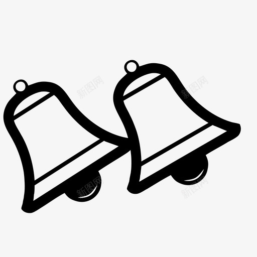 钟声圣诞节音乐图标svg_新图网 https://ixintu.com 圣诞节 声音 钟声 音乐