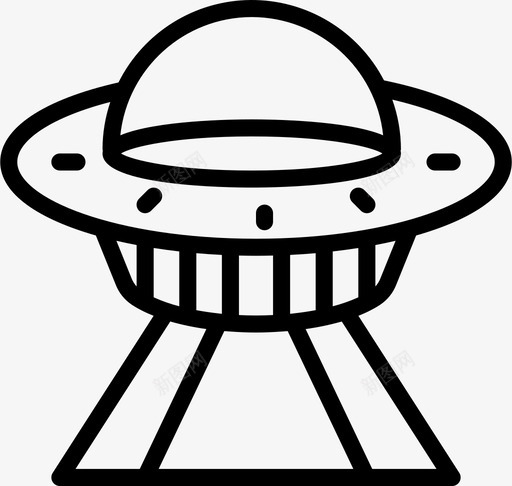 不明飞行物外星人太空图标svg_新图网 https://ixintu.com 不明飞行物 外星人 太空 太空2轮廓