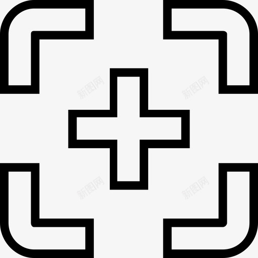 自动对焦照相机图标svg_新图网 https://ixintu.com 照相机 自动对焦