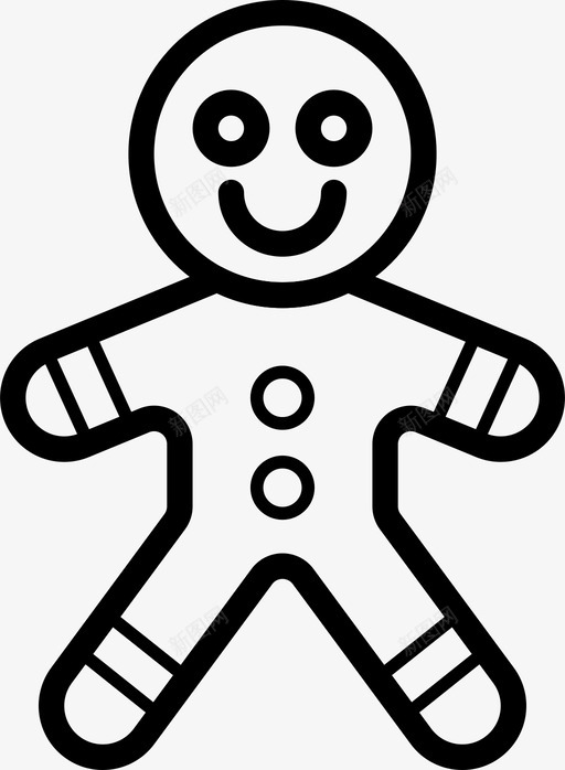 姜饼人圣诞节圣诞提纲图标svg_新图网 https://ixintu.com 圣诞提纲 圣诞节 姜饼人