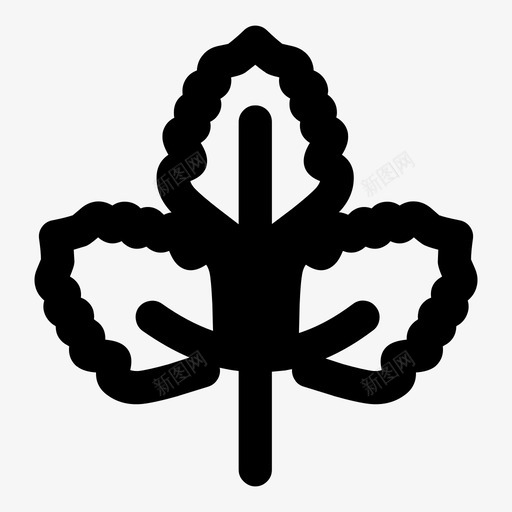 叶植物秋叶线图标svg_新图网 https://ixintu.com 叶 植物 秋叶线