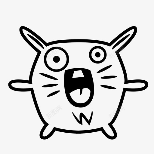 疯狂的兔子卡通疯子图标svg_新图网 https://ixintu.com 卡通 大叫 爪子 疯子 疯狂的兔子