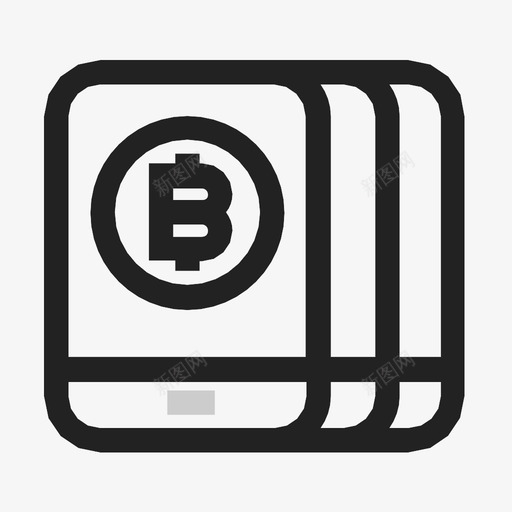 比特币智能手机加密货币采矿图标svg_新图网 https://ixintu.com 加密货币 支付 比特币智能手机 采矿
