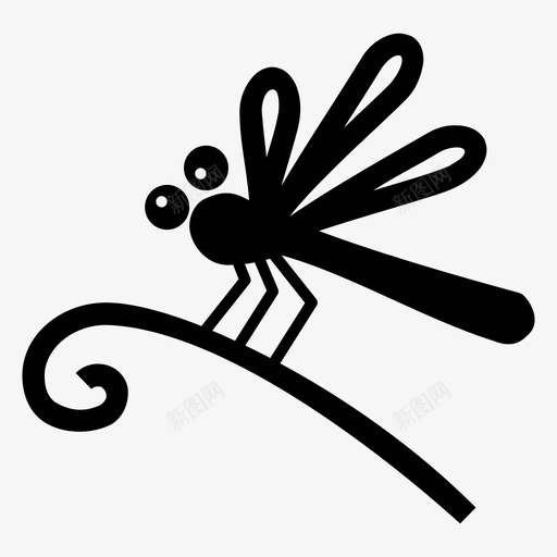 蜻蜓动物虫子图标svg_新图网 https://ixintu.com 动物 昆虫 池塘生活 翅膀 虫子 蜻蜓