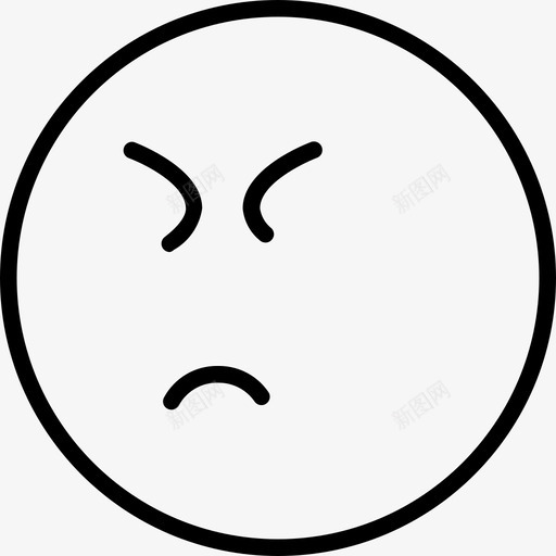 愤怒的脸表情符号笑脸图标svg_新图网 https://ixintu.com 愤怒的脸 笑脸 笑脸表情 表情符号