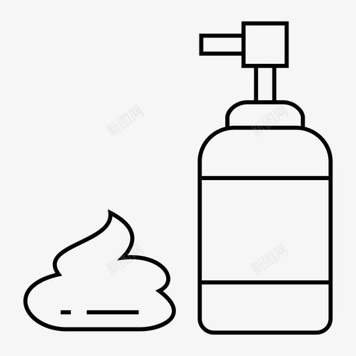 摩丝理发师化妆品图标svg_新图网 https://ixintu.com 化妆品 发胶 摩丝 理发师