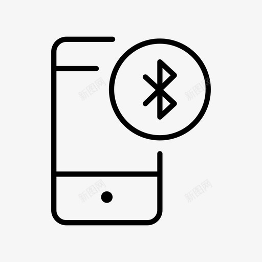 智能手机蓝牙手机图标svg_新图网 https://ixintu.com 手机 智能手机 蓝牙