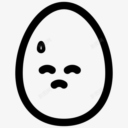 伤心蛋情绪出汗图标svg_新图网 https://ixintu.com 伤心蛋 出汗 情绪 蛋的情绪