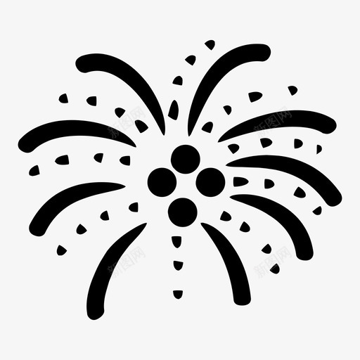 烟花新年聚会图标svg_新图网 https://ixintu.com 新年 新年快乐 烟花 聚会