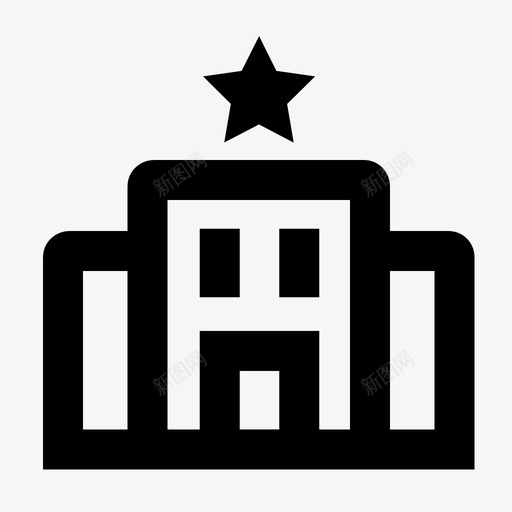 酒店建筑睡眠图标svg_新图网 https://ixintu.com 住宿 建筑 旅行 材料图标 睡眠 酒店