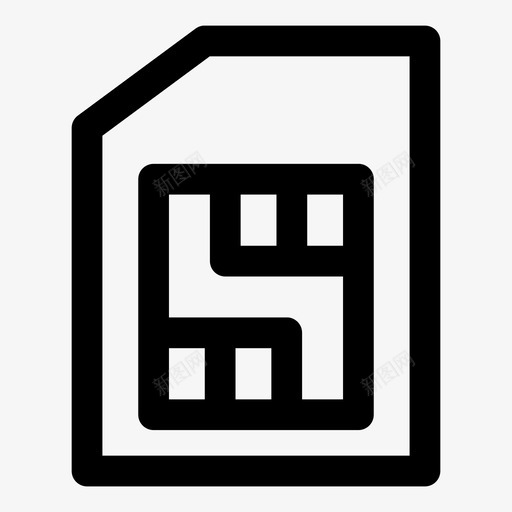 sim卡芯片联系人图标svg_新图网 https://ixintu.com sim卡 手机 手机粗体 联系人 芯片