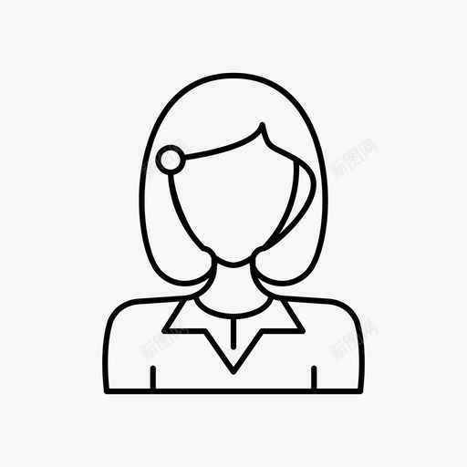短发女孩化身女性图标svg_新图网 https://ixintu.com 化身 化身女性 女性 学生 短发女孩