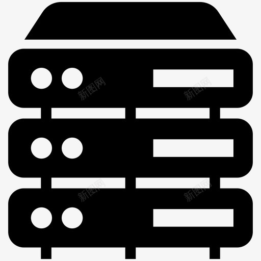 数据库服务器数据中心托管中心图标svg_新图网 https://ixintu.com 托管中心 数据中心 数据库服务器 网络托管字形概念图标