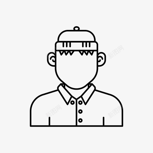 穆斯林男子化身个人资料图标svg_新图网 https://ixintu.com 个人资料 化身 化身男子 用户 穆斯林男子