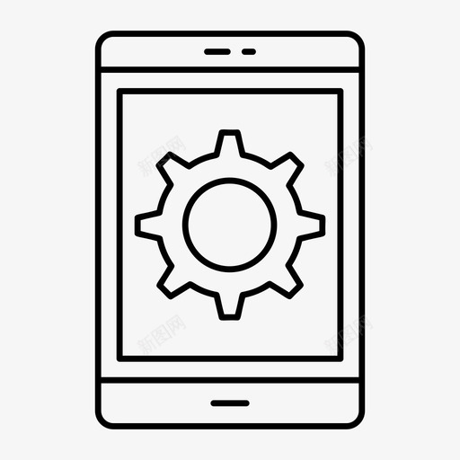 移动配置电话图标svg_新图网 https://ixintu.com 技术 电话 移动 网络和搜索引擎优化线图标 设置 配置