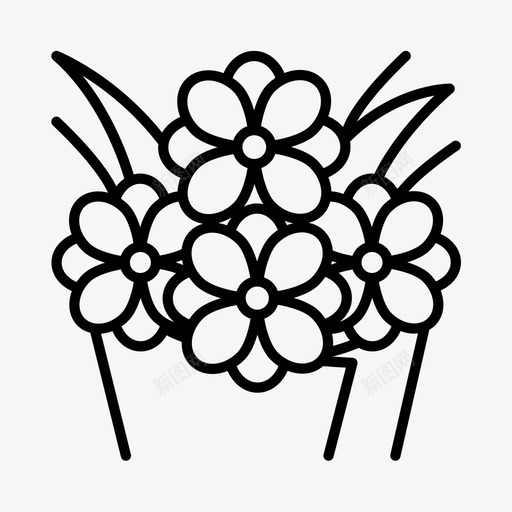 鲜花花束花店图标svg_新图网 https://ixintu.com 情人节 托儿所 花店 花束 鲜花