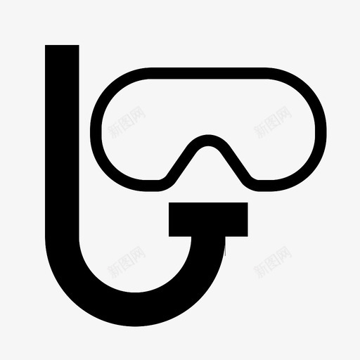 浮潜潜水护目镜图标svg_新图网 https://ixintu.com 浮潜 潜水护目镜