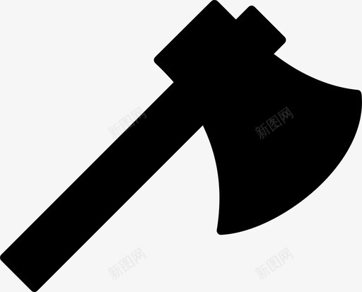 斧头刀刃木头图标svg_新图网 https://ixintu.com 刀刃 斧头 木头 武器