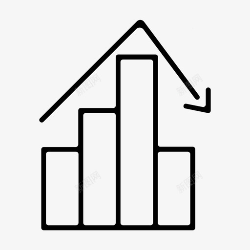 股票金融图表图标svg_新图网 https://ixintu.com 图表 市场营销 波动性 统计 股票 金融