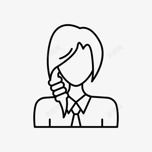 辫子女头像辫子发图标svg_新图网 https://ixintu.com 侧面 头像 头像女 女儿 辫子发 辫子女