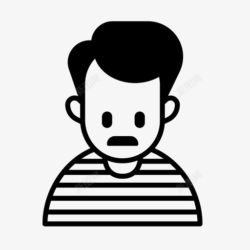 男人脸胡子图标svg_新图网 https://ixintu.com 男人 胡子 脸 脸06