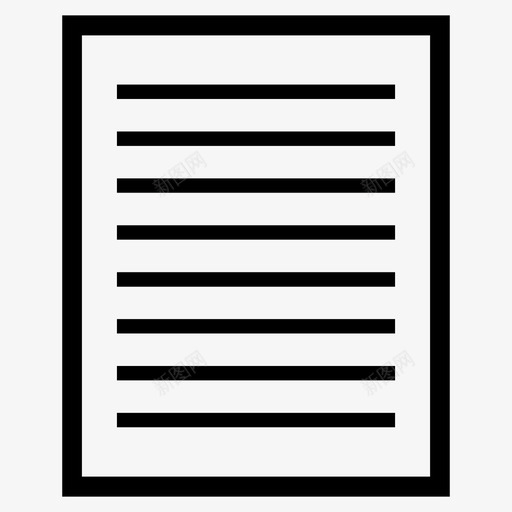 文件行纸图标svg_新图网 https://ixintu.com 书写 媒体服务 文件 纸 行