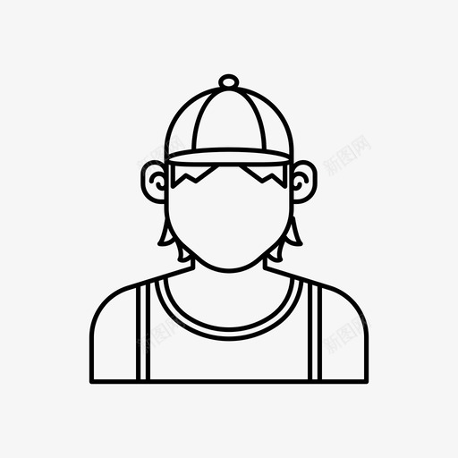 戴帽子的男人化身男图标svg_新图网 https://ixintu.com 化身 化身男人 戴帽子的男人 用户 男