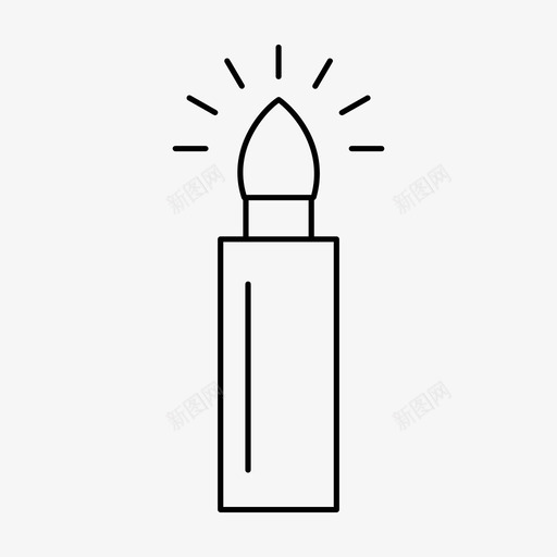 蜡烛生日圣诞节图标svg_新图网 https://ixintu.com 圣诞节 新年 生日 蜡烛 装饰