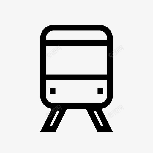 火车城市列车地铁图标svg_新图网 https://ixintu.com 交通粗轮廓 地铁 城市列车 火车