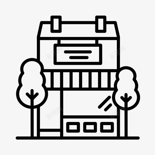 面包房建筑欧洲图标svg_新图网 https://ixintu.com 商店 建筑 德国 欧洲 糕点 面包房