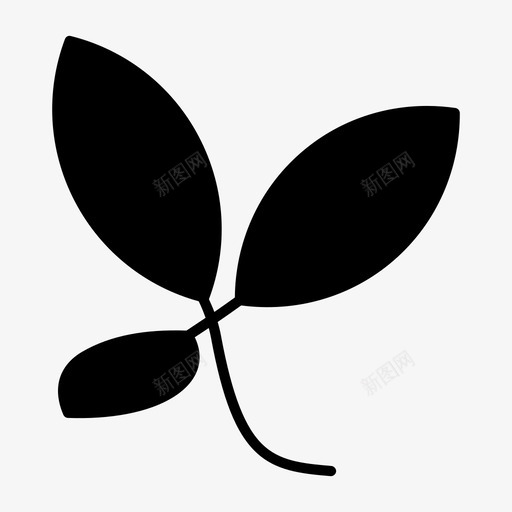 叶子树枝花园图标svg_新图网 https://ixintu.com 叶子 树枝 植物 花园