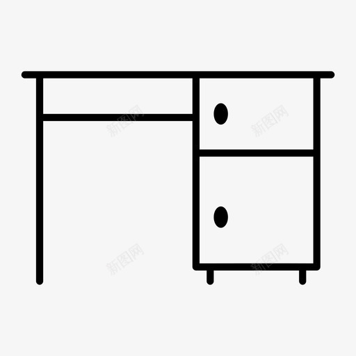 桌子家具古董图标svg_新图网 https://ixintu.com 古董 家具 工作 木头 桌子