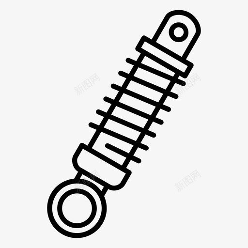 减震器悬架配件图标svg_新图网 https://ixintu.com 减震器 弹簧减震器 悬架 液压 配件
